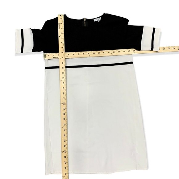 Tobi White Black Color Block Mini Dress Size S - Picture 6 of 9